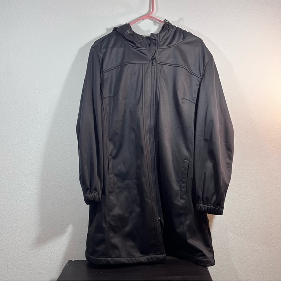Totes Black Hooded Raincoat for Women size 2XL - Picture 2 of 11
